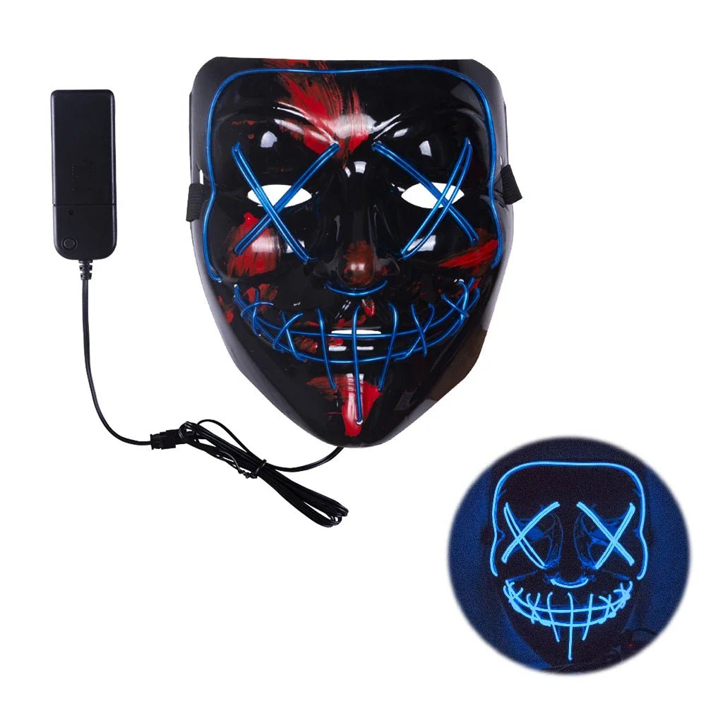 LED Neon Light Halloween Mask - Cake Pops Parties