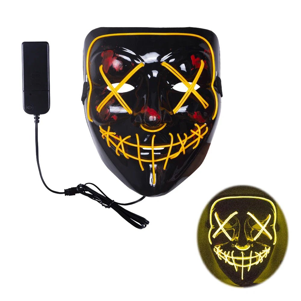 LED Neon Light Halloween Mask - Cake Pops Parties