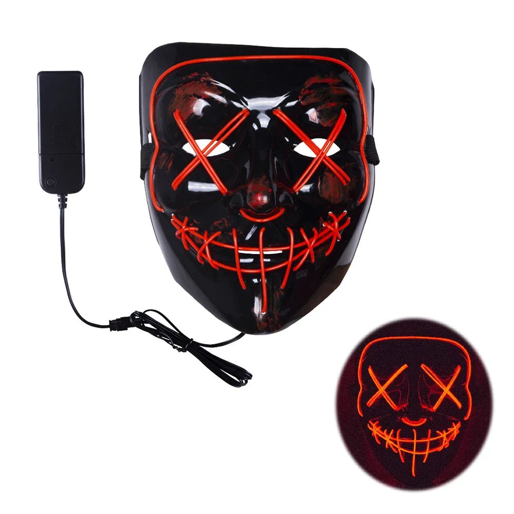 LED Neon Light Halloween Mask - Cake Pops Parties