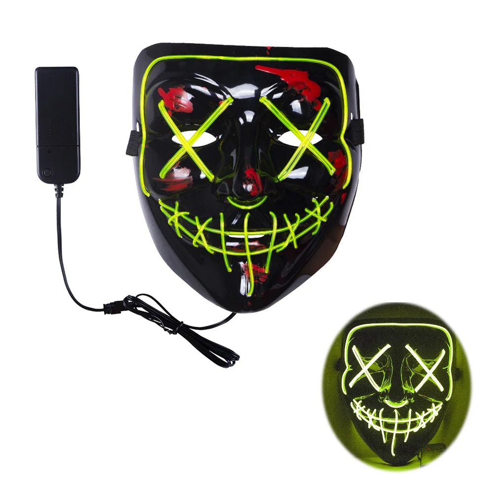 LED Neon Light Halloween Mask - Cake Pops Parties