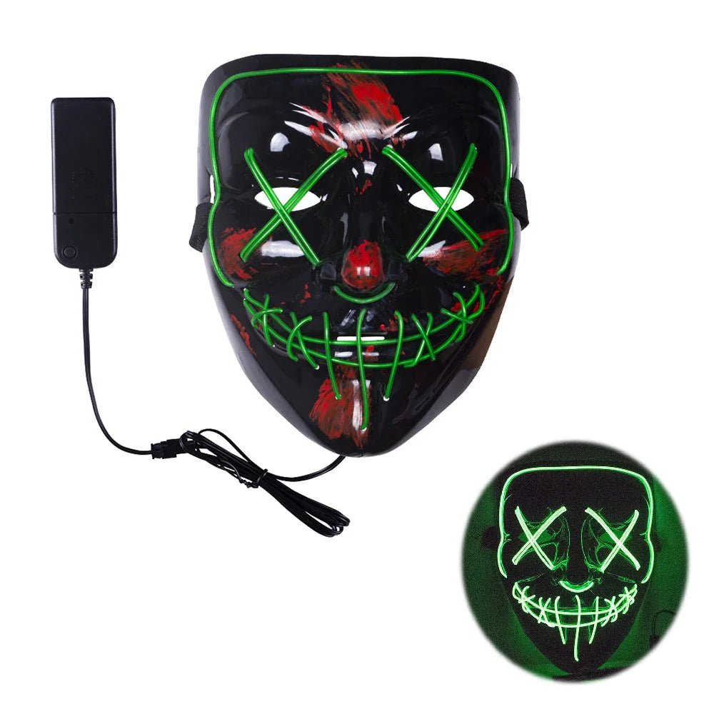 LED Neon Light Halloween Mask - Cake Pops Parties