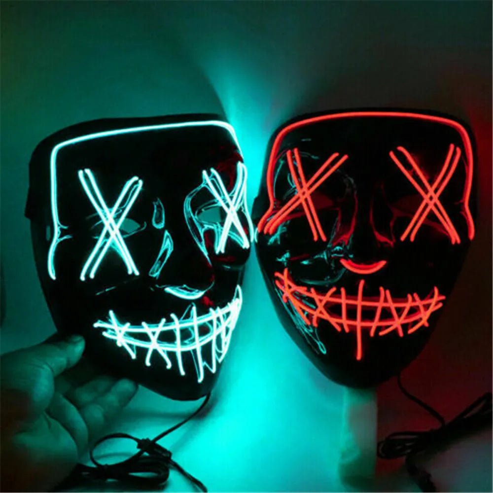 LED Neon Light Halloween Mask - Cake Pops Parties