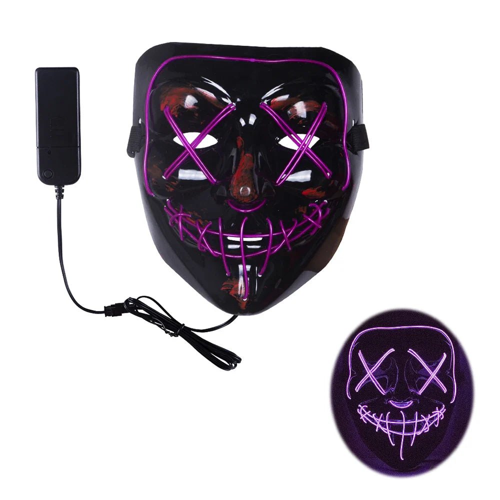 LED Neon Light Halloween Mask - Cake Pops Parties
