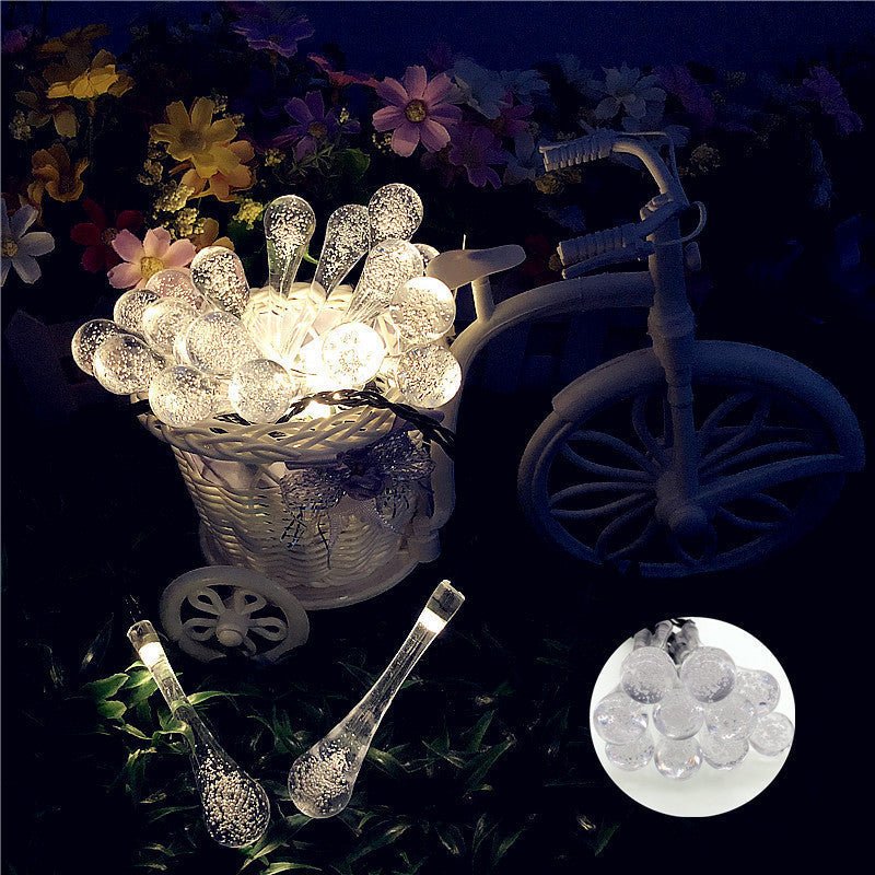 LED Outdoor Water Drops Solar String Lights - Cake Pops Parties