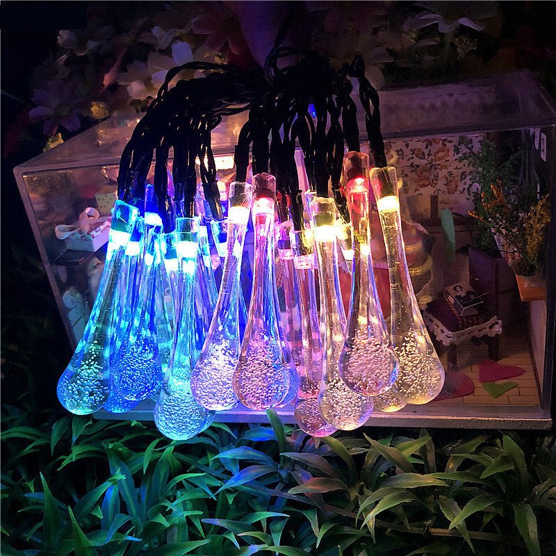 LED Outdoor Water Drops Solar String Lights - Cake Pops Parties