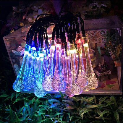 LED Outdoor Water Drops Solar String Lights - Cake Pops Parties