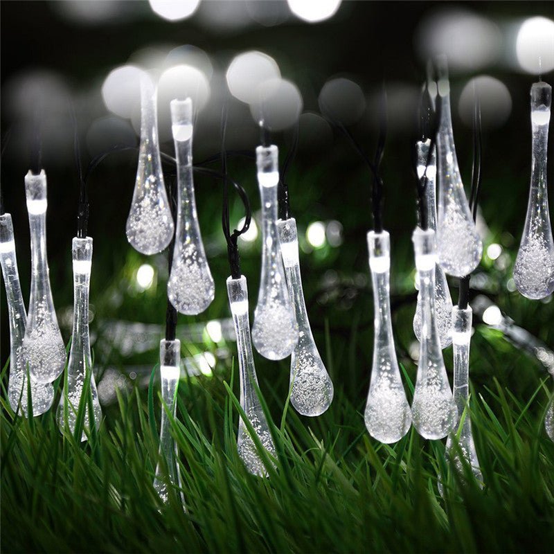 LED Outdoor Water Drops Solar String Lights - Cake Pops Parties