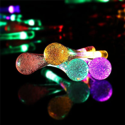LED Outdoor Water Drops Solar String Lights - Cake Pops Parties