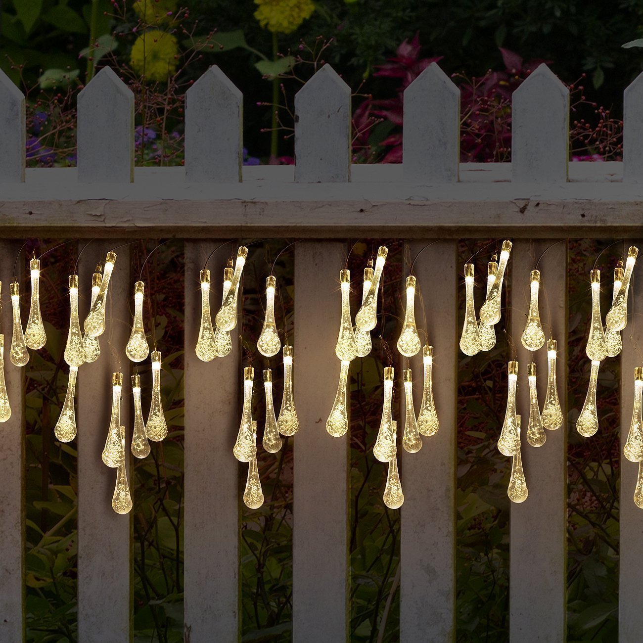 LED Outdoor Water Drops Solar String Lights - Cake Pops Parties