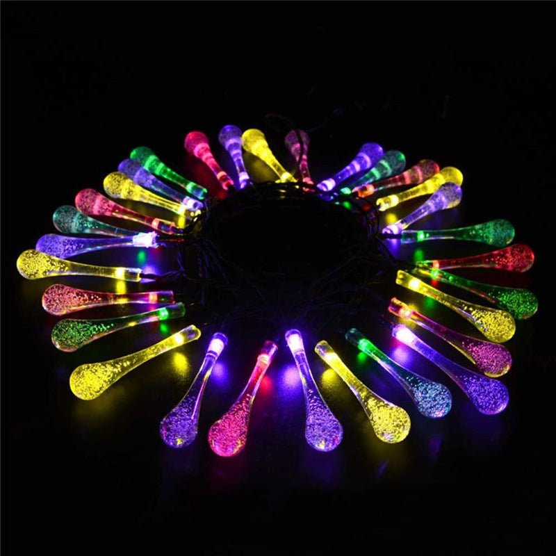 LED Outdoor Water Drops Solar String Lights - Cake Pops Parties