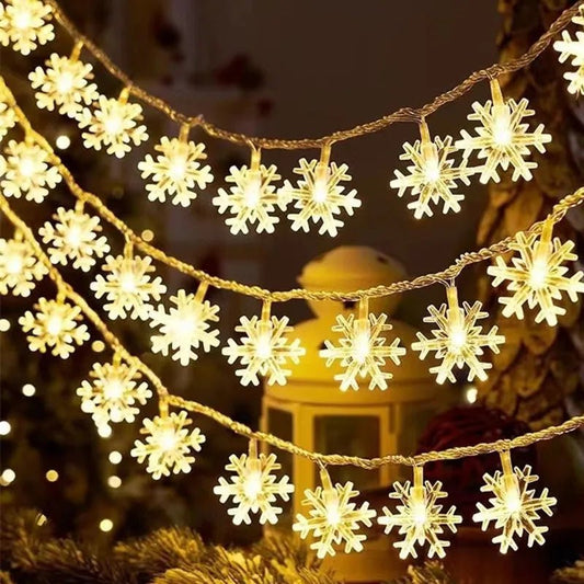 LED Snowflake Garland Fairy Lights - Cake Pops Parties