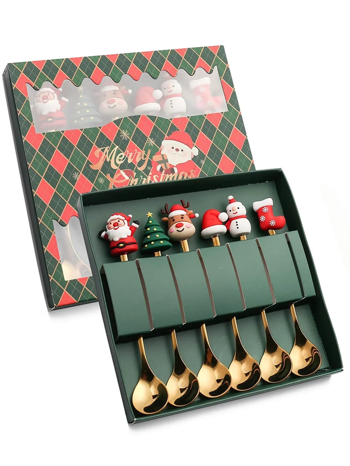Leeseph Christmas Spoon Fork Set - Cake Pops Parties