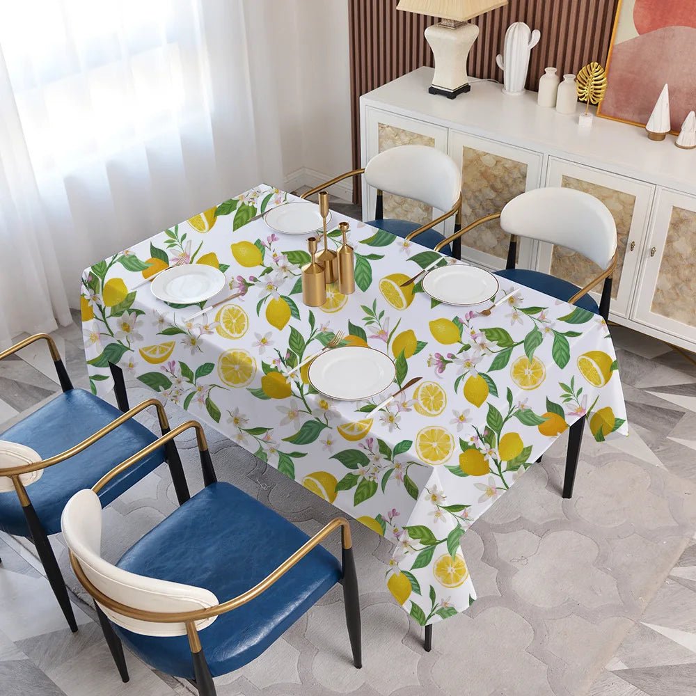 Lemon Print Kitchen Tablecloth - Cake Pops Parties