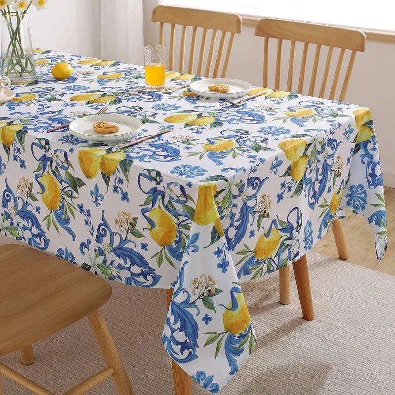 Lemon Print Kitchen Tablecloth - Cake Pops Parties