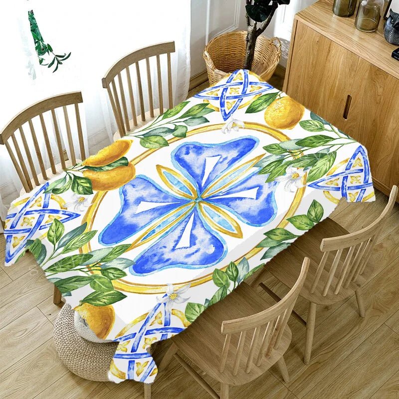 Lemon Print Kitchen Tablecloth - Cake Pops Parties