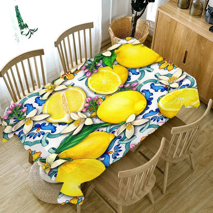 Lemon Print Kitchen Tablecloth - Cake Pops Parties