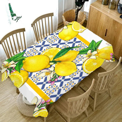 Lemon Print Kitchen Tablecloth - Cake Pops Parties