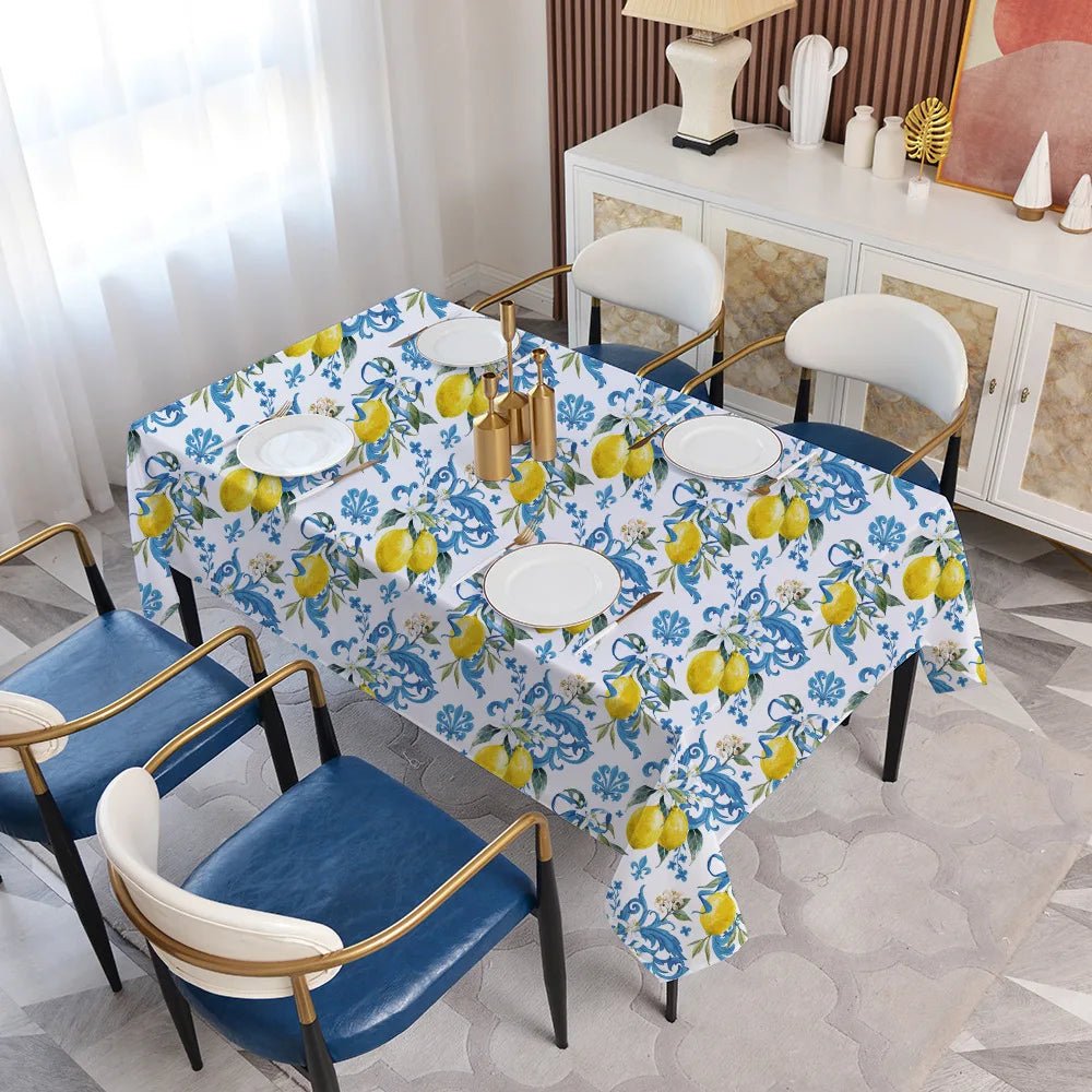 Lemon Print Kitchen Tablecloth - Cake Pops Parties