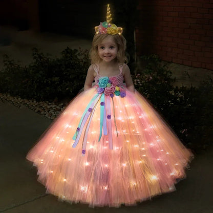 Light Up Unicorn Princess Dress - Cake Pops Parties