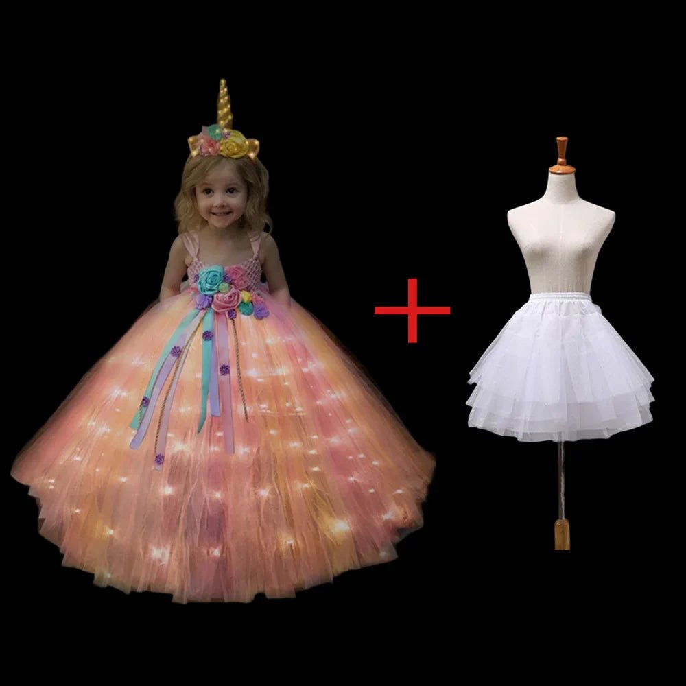 Light Up Unicorn Princess Dress - Cake Pops Parties