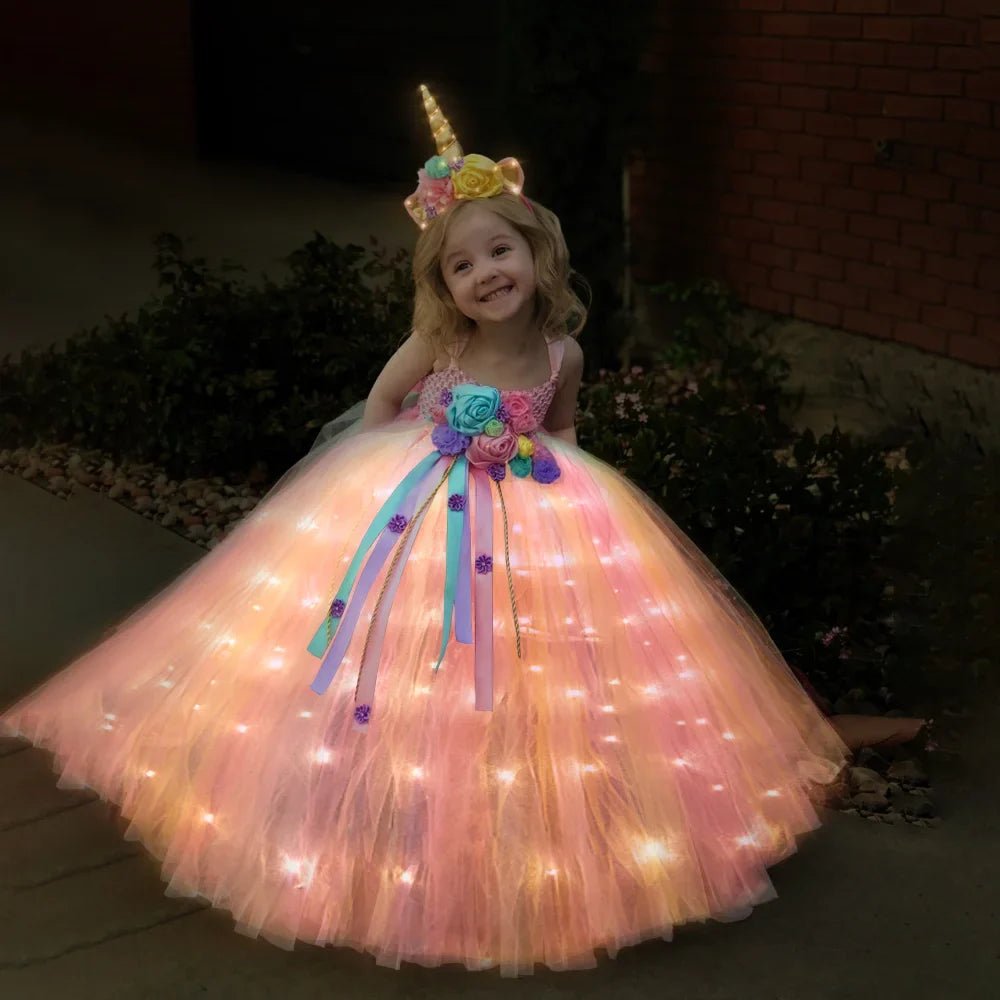 Light Up Unicorn Princess Dress - Cake Pops Parties