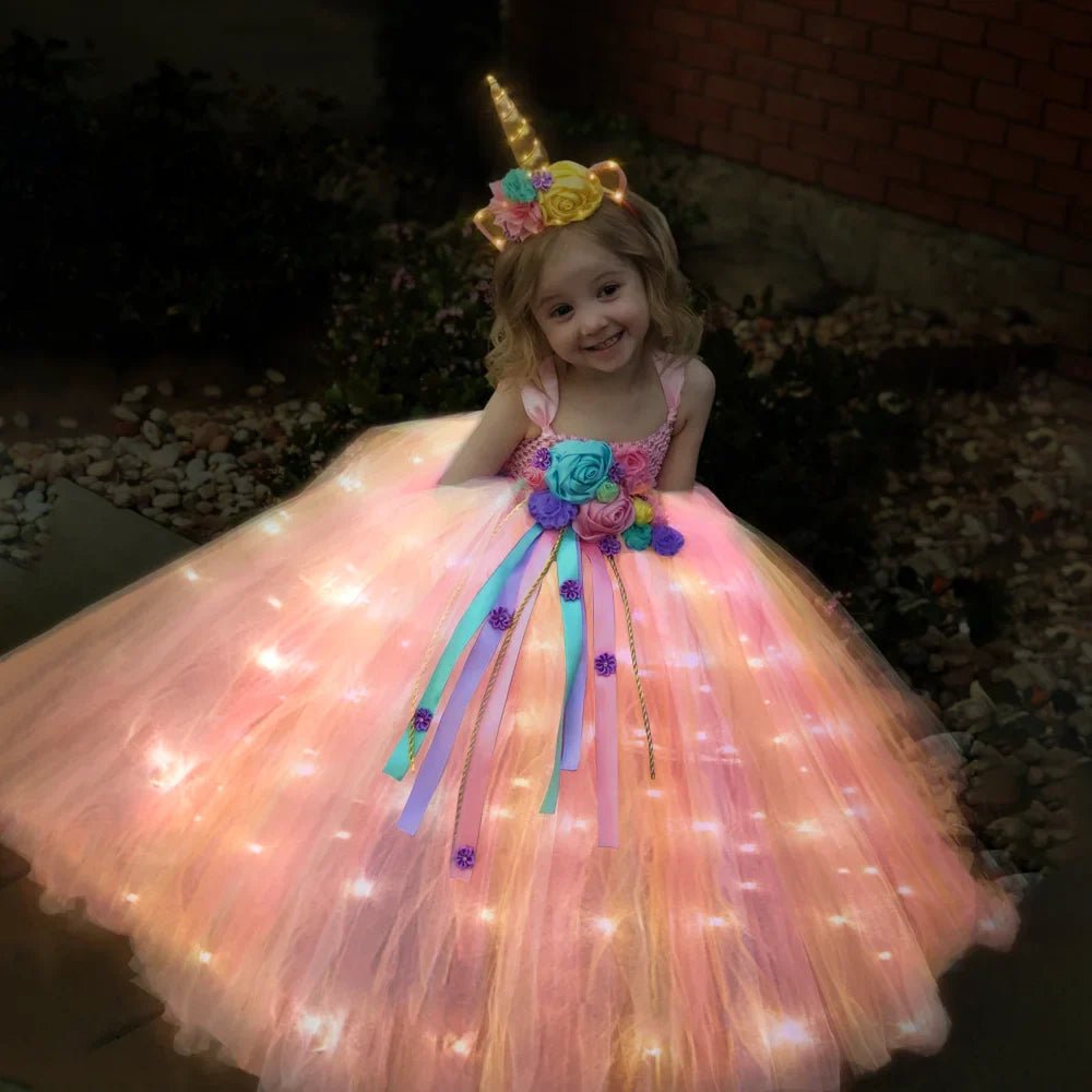 Light Up Unicorn Princess Dress - Cake Pops Parties