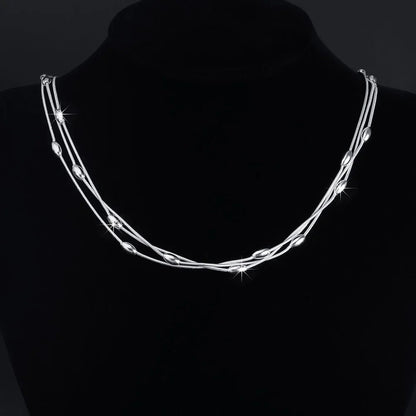 Luxury Sterling Silver Charms Beads Necklace - Cake Pops Parties