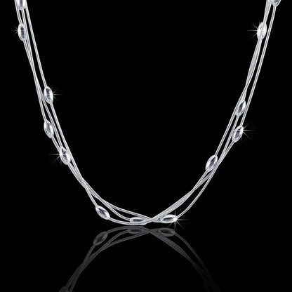 Luxury Sterling Silver Charms Beads Necklace - Cake Pops Parties