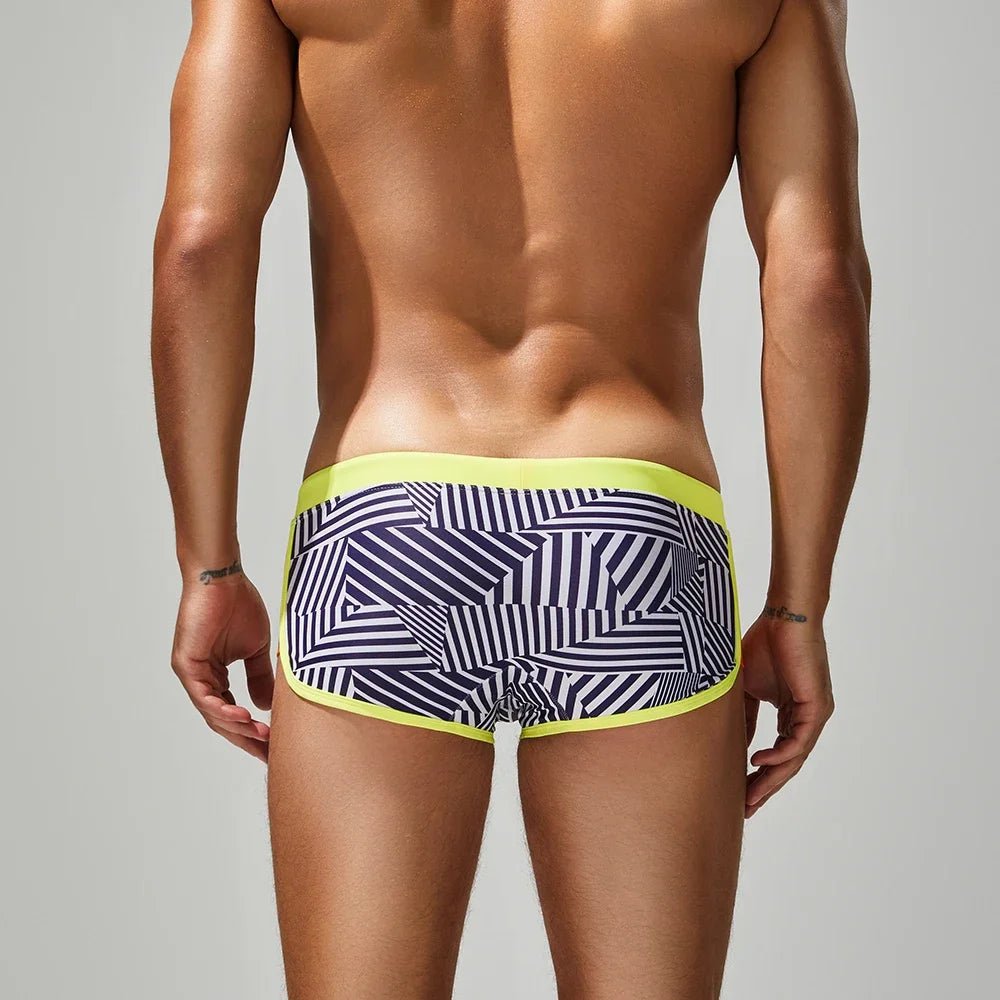 Men’s Low Rise Swim Boxer Briefs | Classic Beach & Pool Swimwear - Cake Pops Parties