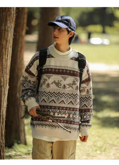 Men's Retro Christmas Sweater - Cake Pops Parties