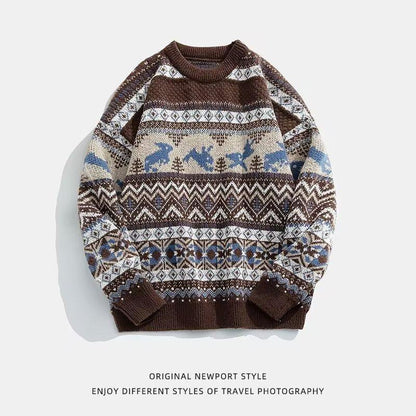 Men's Retro Christmas Sweater - Cake Pops Parties