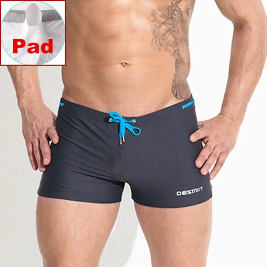 Men’s Swim Trunks with Push - Up Padding | Sexy Beach Boxer Brief Shorts - Cake Pops Parties