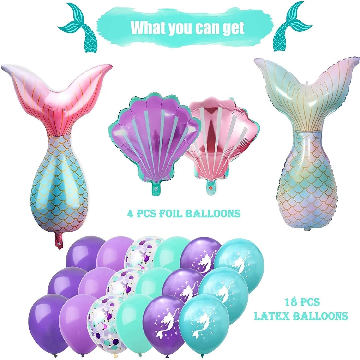 Mermaid Party Supplies Set - Cake Pops Parties