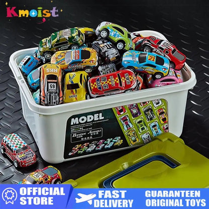 Mini Alloy Car Model Set with Storage Box - Cake Pops Parties