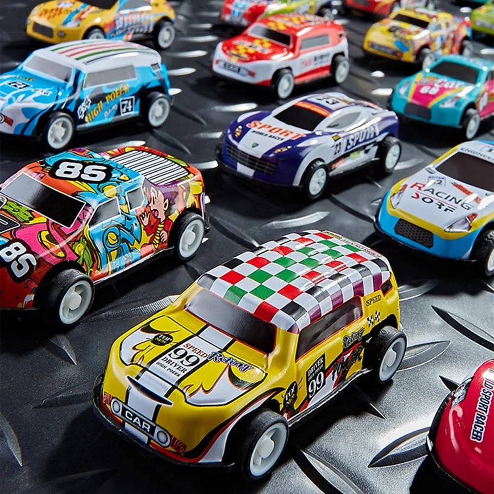 Mini Alloy Car Model Set with Storage Box - Cake Pops Parties
