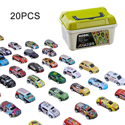 Mini Alloy Car Model Set with Storage Box - Cake Pops Parties