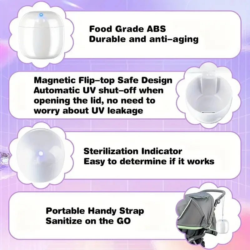 Mini UV Baby Pacifier Sterilizer Box - Cake Pops Parties