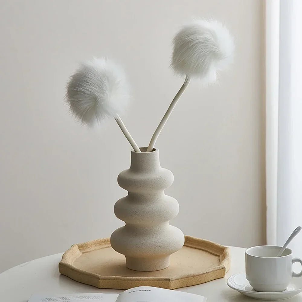 Modern Ceramic Frosted Flower Vase - Cake Pops Parties