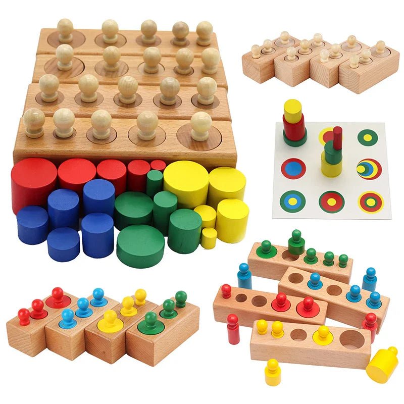 Montessori Cylinder Socket Puzzles - Cake Pops Parties