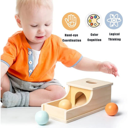 Montessori Infant Wooden Coin Ball Drum - Cake Pops Parties