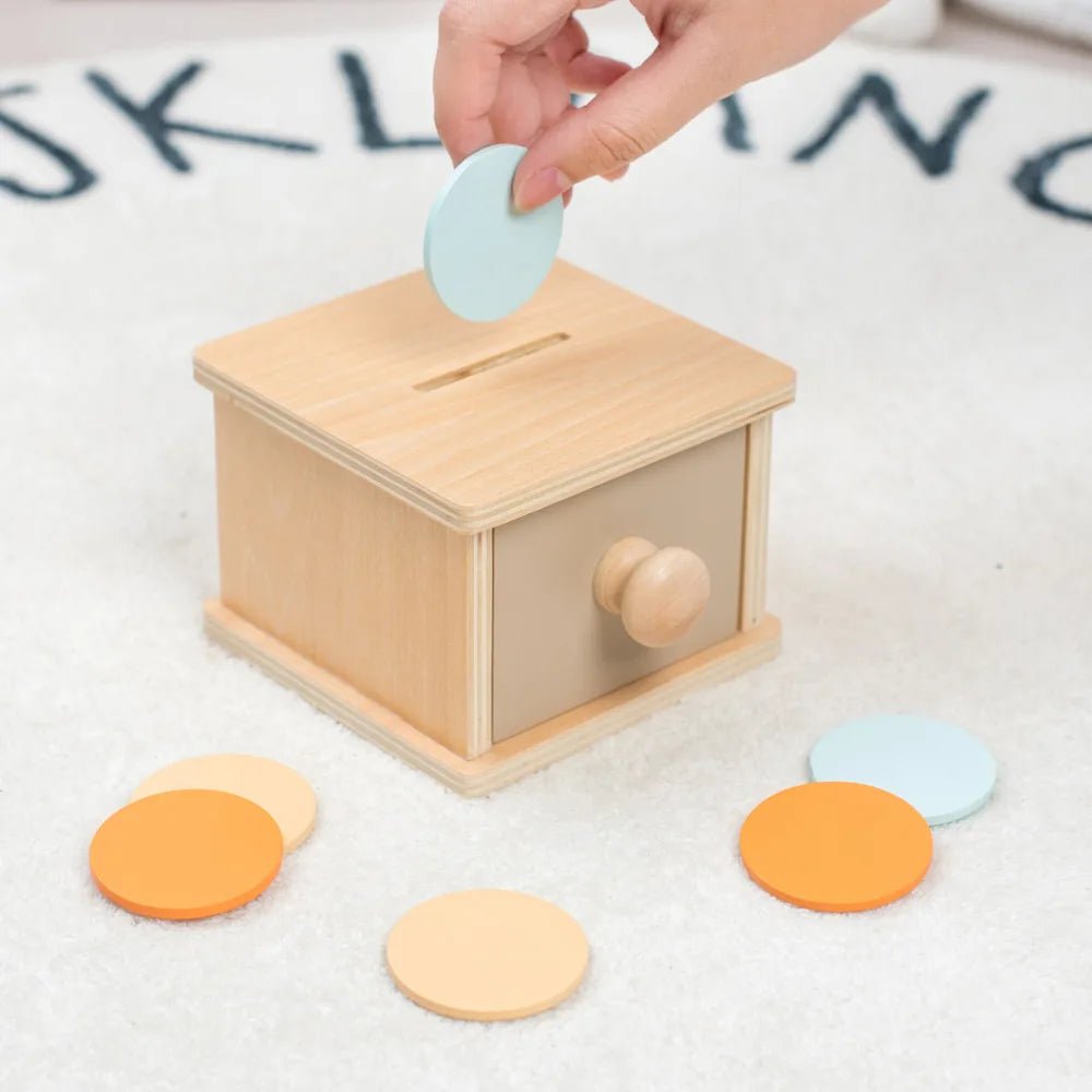 Montessori Infant Wooden Coin Ball Drum - Cake Pops Parties