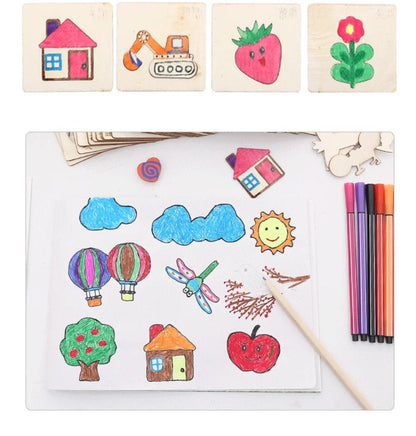 Montessori Kids Painting Stencil Set - Cake Pops Parties