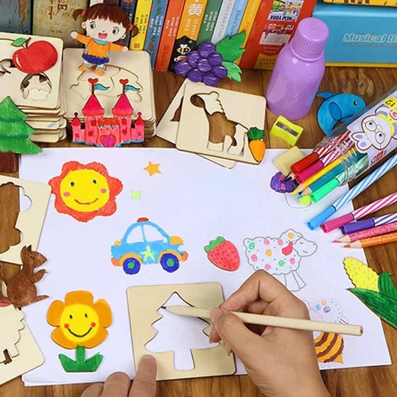 Montessori Kids Painting Stencil Set - Cake Pops Parties