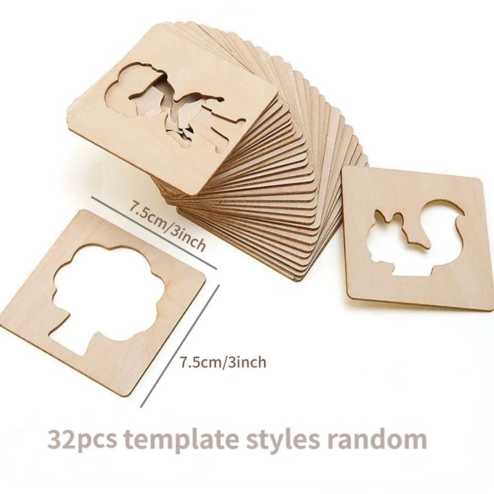 Montessori Kids Painting Stencil Set - Cake Pops Parties