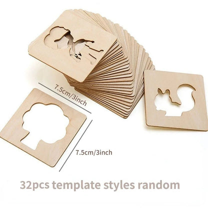 Montessori Kids Painting Stencil Set - Cake Pops Parties