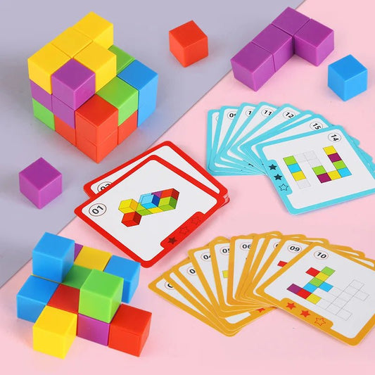 Montessori Rainbow Block Puzzle Toy - Cake Pops Parties