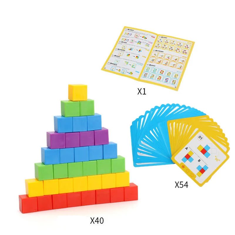 Montessori Rainbow Block Puzzle Toy - Cake Pops Parties