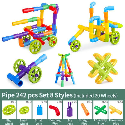 Montessori Water Pipe Building Blocks Toy - Cake Pops Parties