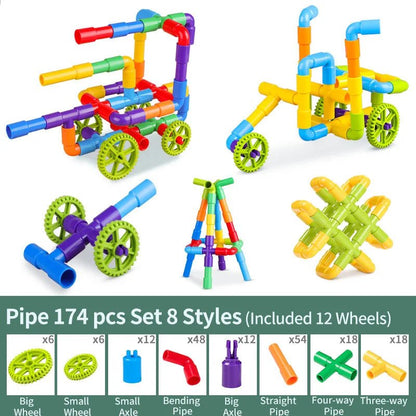 Montessori Water Pipe Building Blocks Toy - Cake Pops Parties