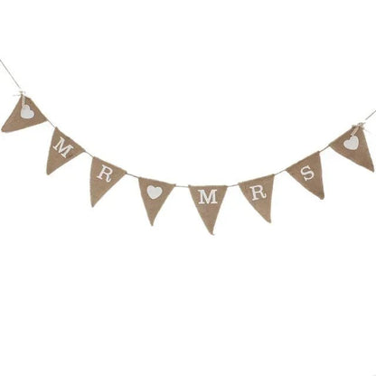 Mr. & Mrs. Just Married Burlap Bunting - Cake Pops Parties